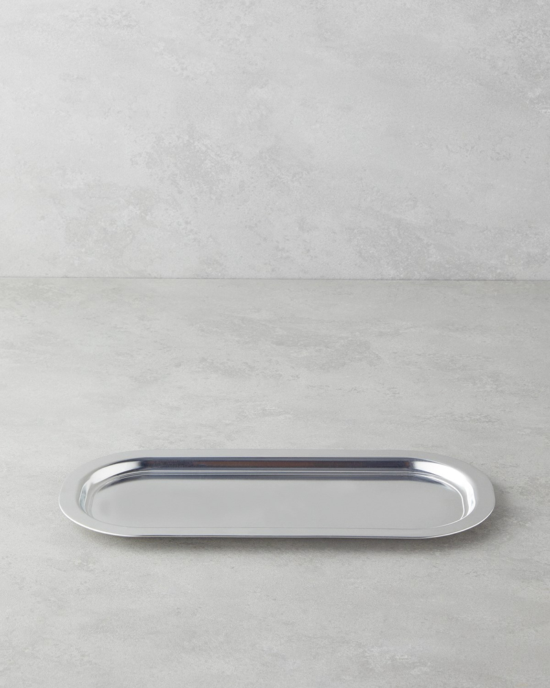 Emma Metal Tepsi 16x35 cm Silver