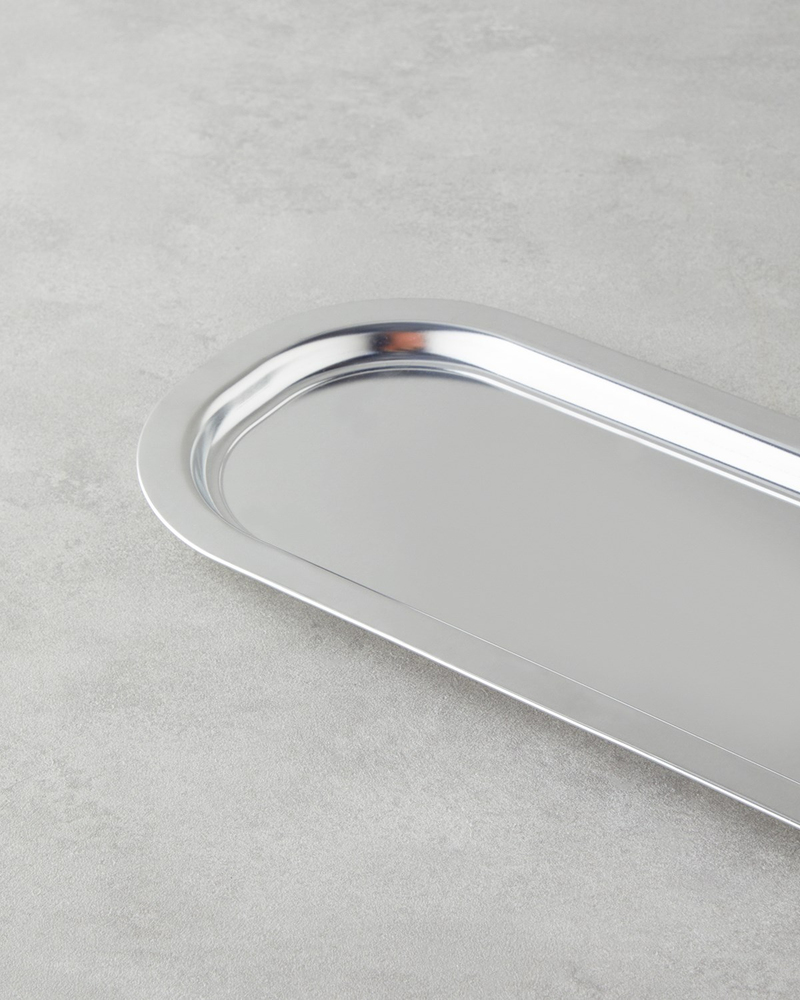 Emma Metal Tepsi 16x35 cm Silver