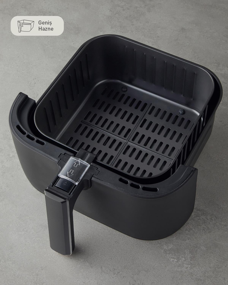 English Home AIF 2001 Dijital Çıkarılabilir Sepetli Air Fryer XL Siyah