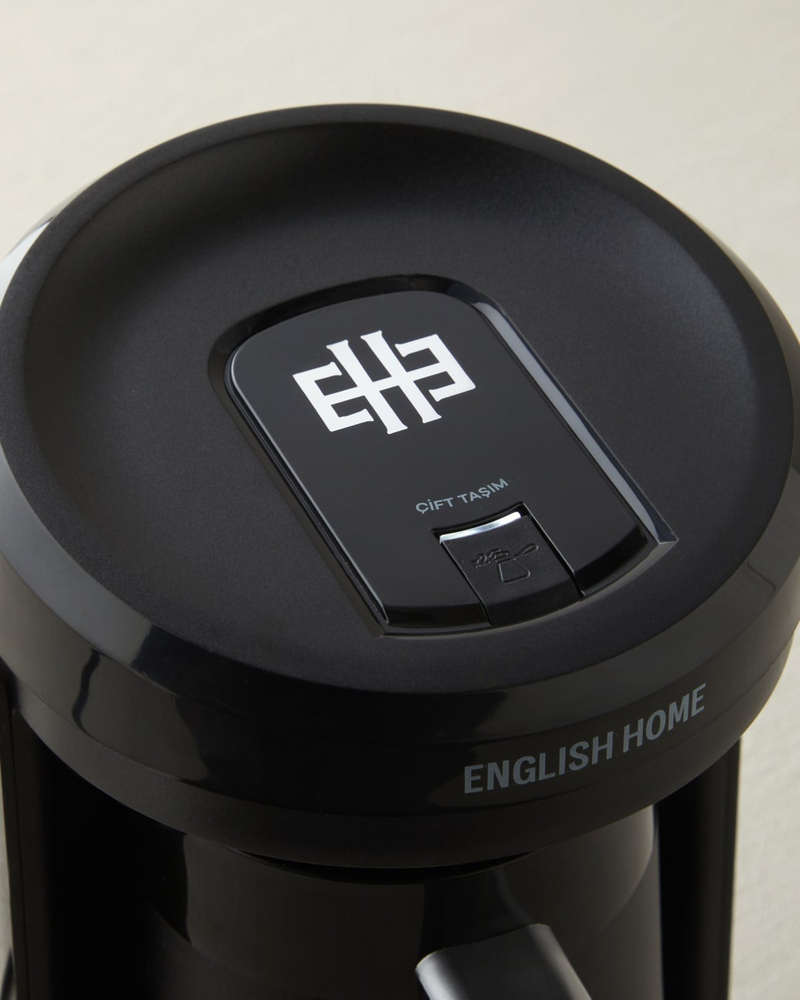 English Home TKM 6032 Plastik Cezve Çift Taşım Türk Kahvesi Makinesi Siyah-Krom