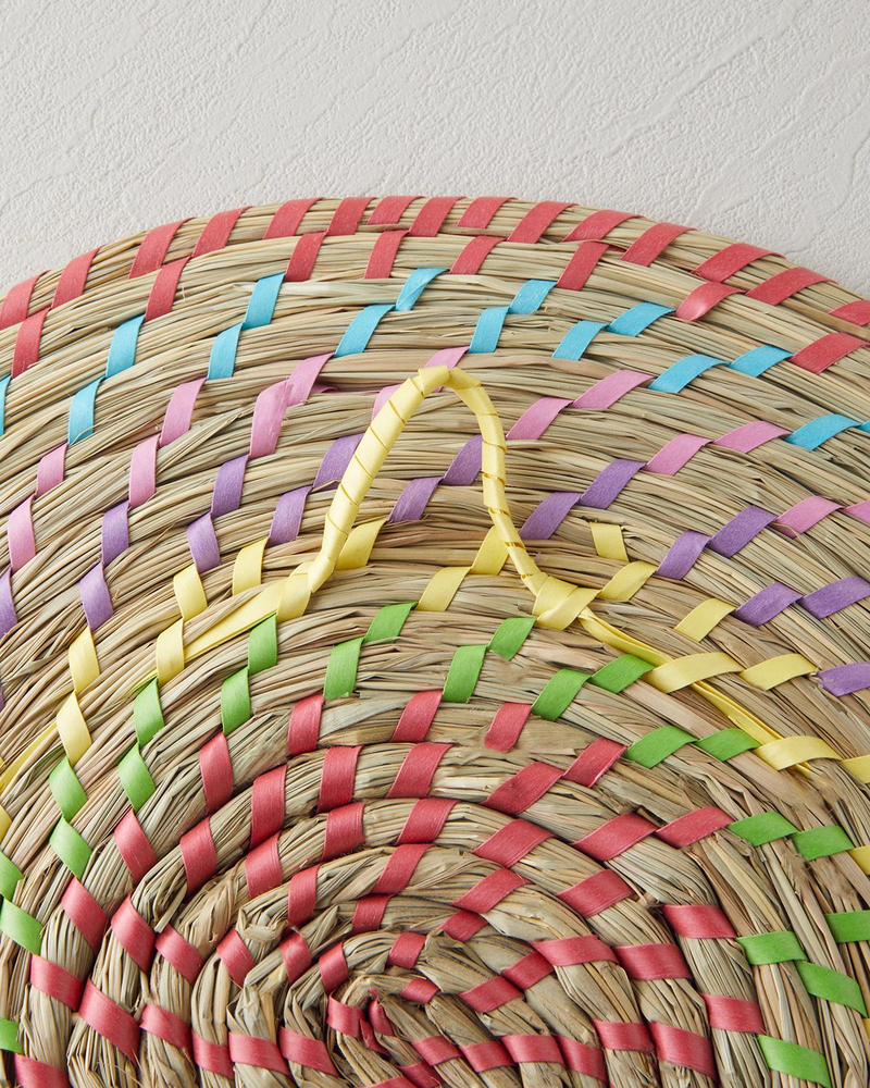 Exotic Lines Hasır Duvar Aksesuarı Multicolor
