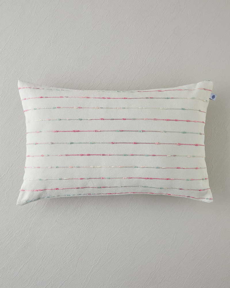 Fancy Dekoratif Kırlent 35x55 cm Pembe - Yeşil