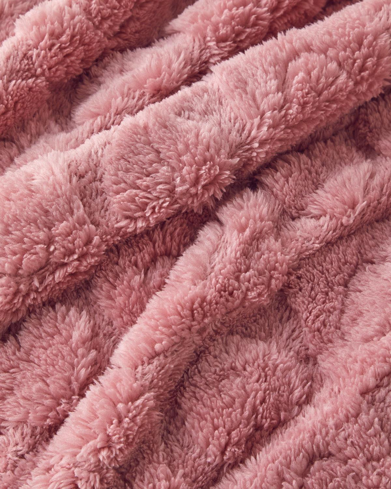 Fancy Love Jakarlı Wellsoft Tv Battaniye 120x160 cm Pembe