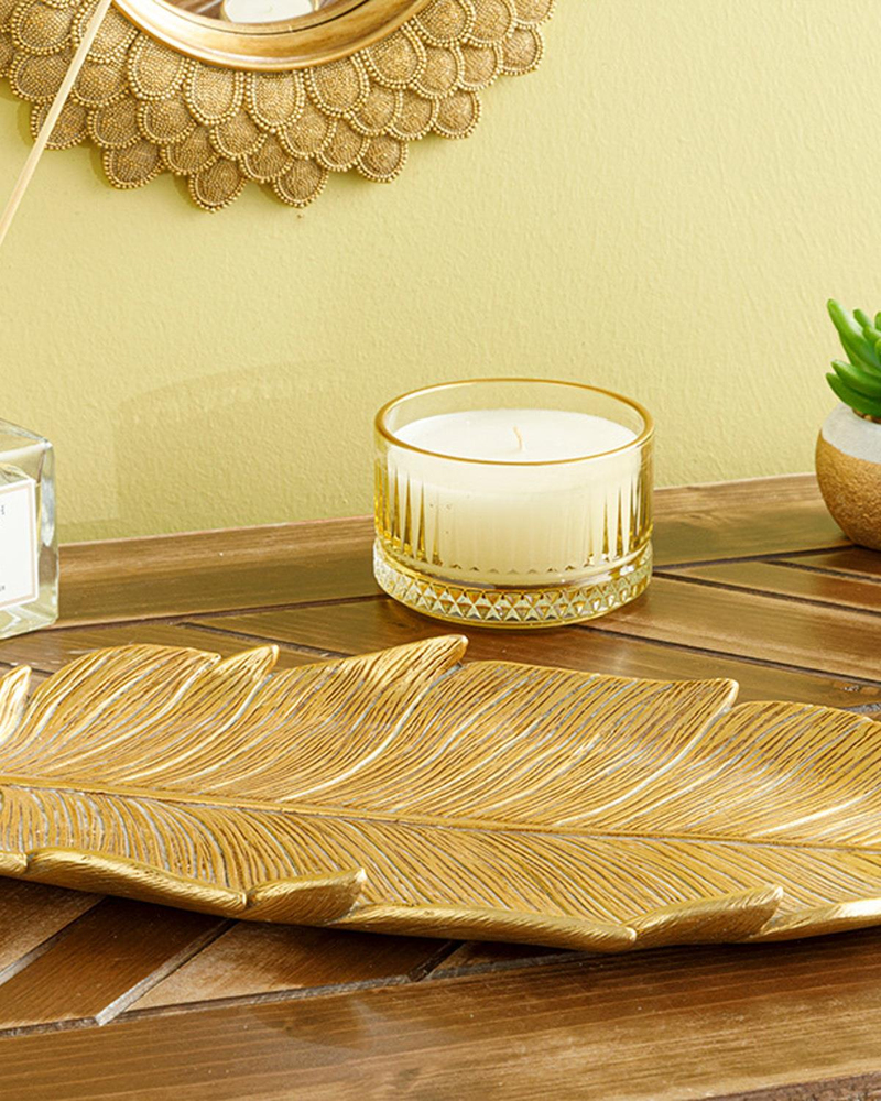 Feathers Dekoratif Tabak 11.5x25x2.6cm Gold