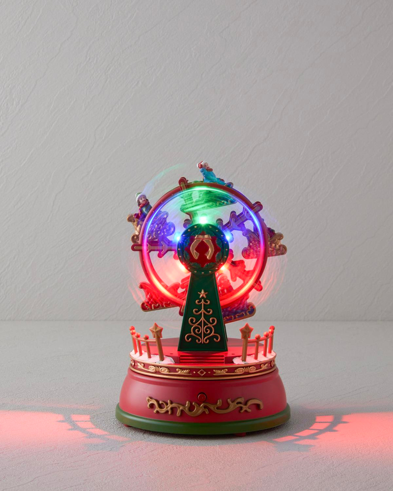 Ferris Wheel Müzik Kutusu 13x13x18.5 cm Kırmızı
