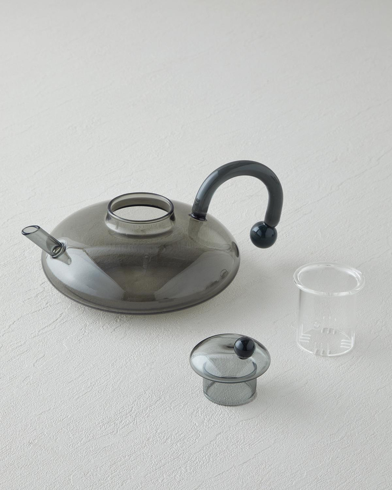 Fiona Borosilikat Cam Demlik 500 ml Gri