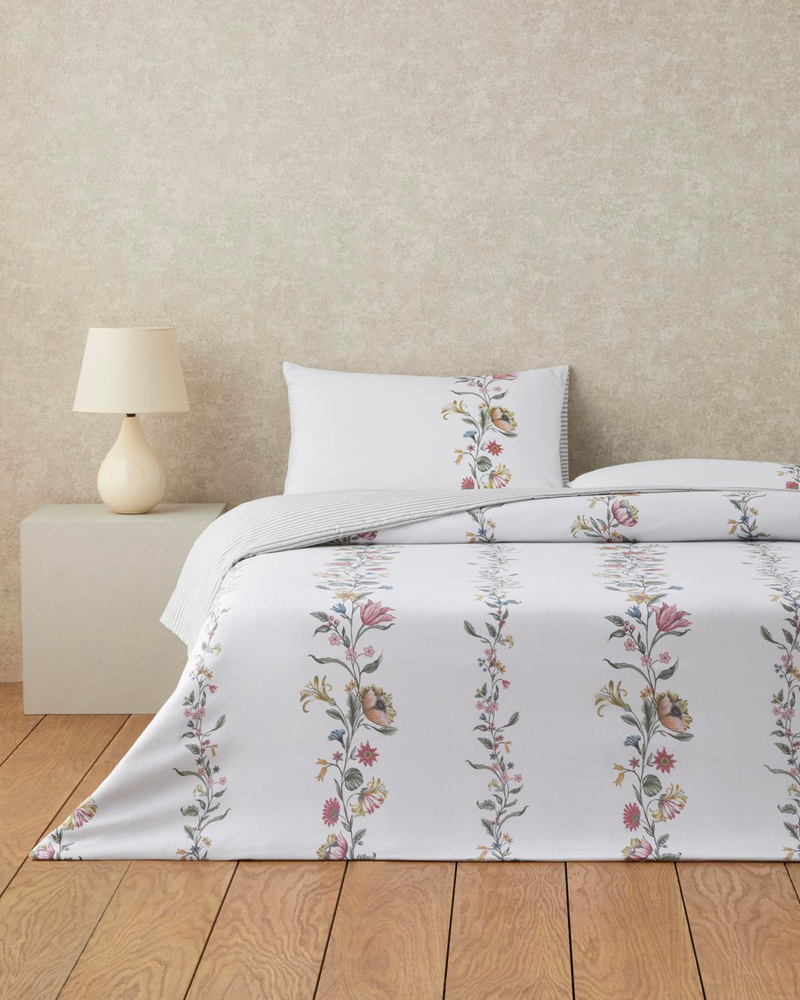 Fioreline Dijital Baskılı Kolay Ütülenir  Tek Kişilik Nevresim Takımı 160x220 cm Yeşil-Sarı