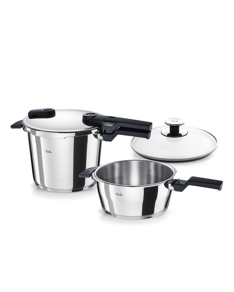 Fissler Vitaquick Glossy Düdüklü Tencere 4,5L Siyah