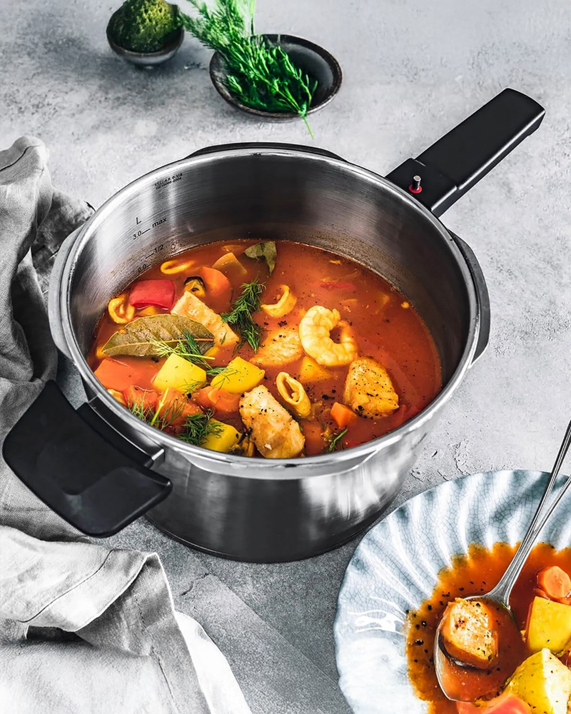 Fissler Vitaquick Premium Buharda Pişirme Aparatlı Düdüklü Tencere 4,5L Mat