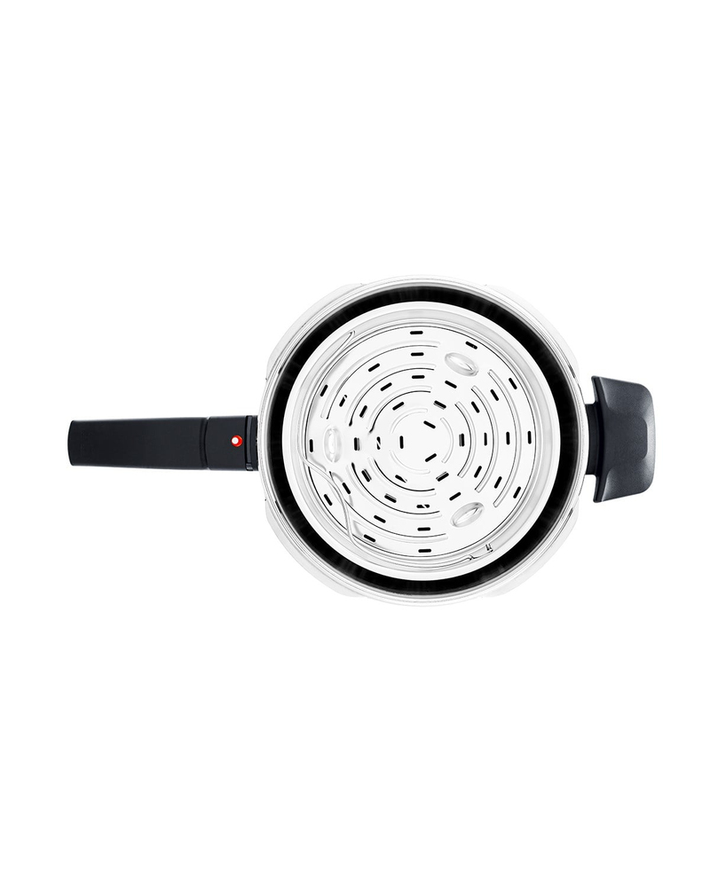 Fissler Vitaquick Premium Ek Cam Kapak + Buharda Pişirme Aparatlı Düdüklü Tencere Seti 6 + 3,5 L