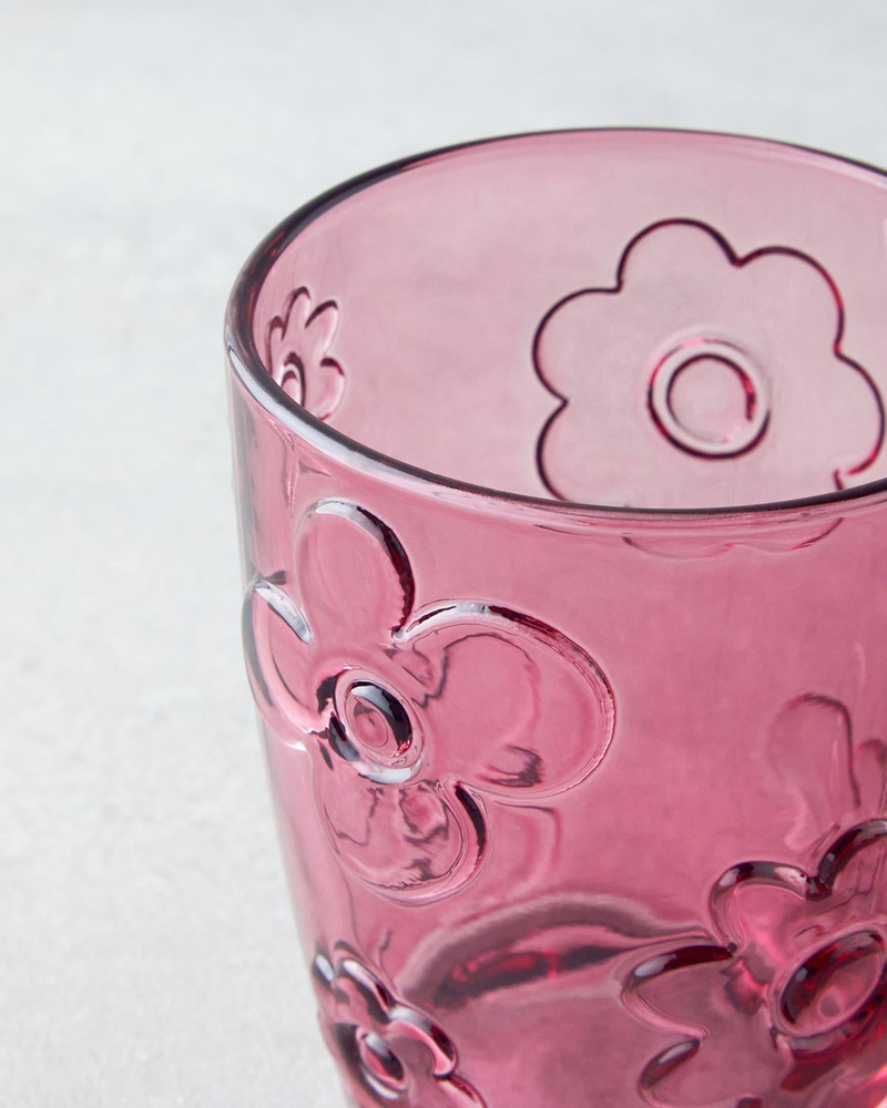 Fleur Cam 2'li Bardak 300 ml Pembe