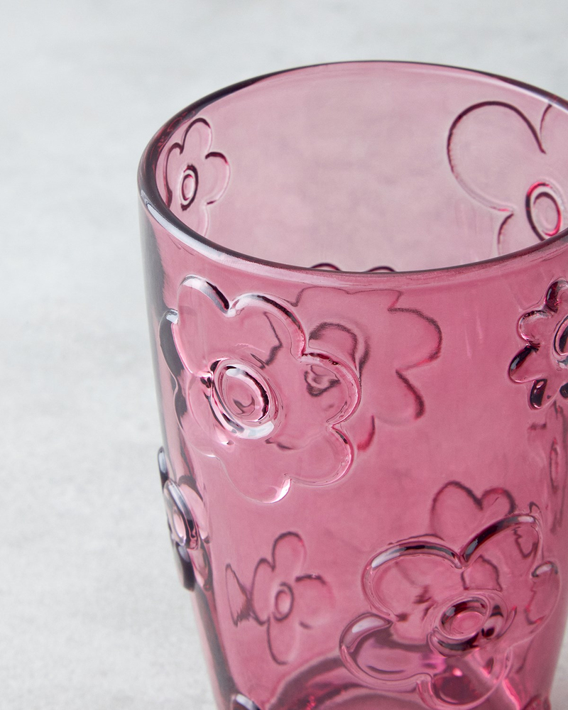 Fleur Cam 2'li Bardak 400 ml Pembe