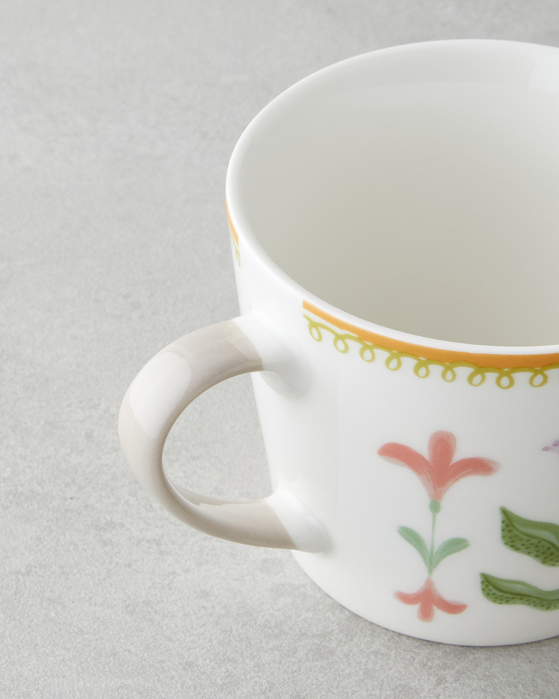 Floral Garden New Bone China Kupa 450 ml Renkli