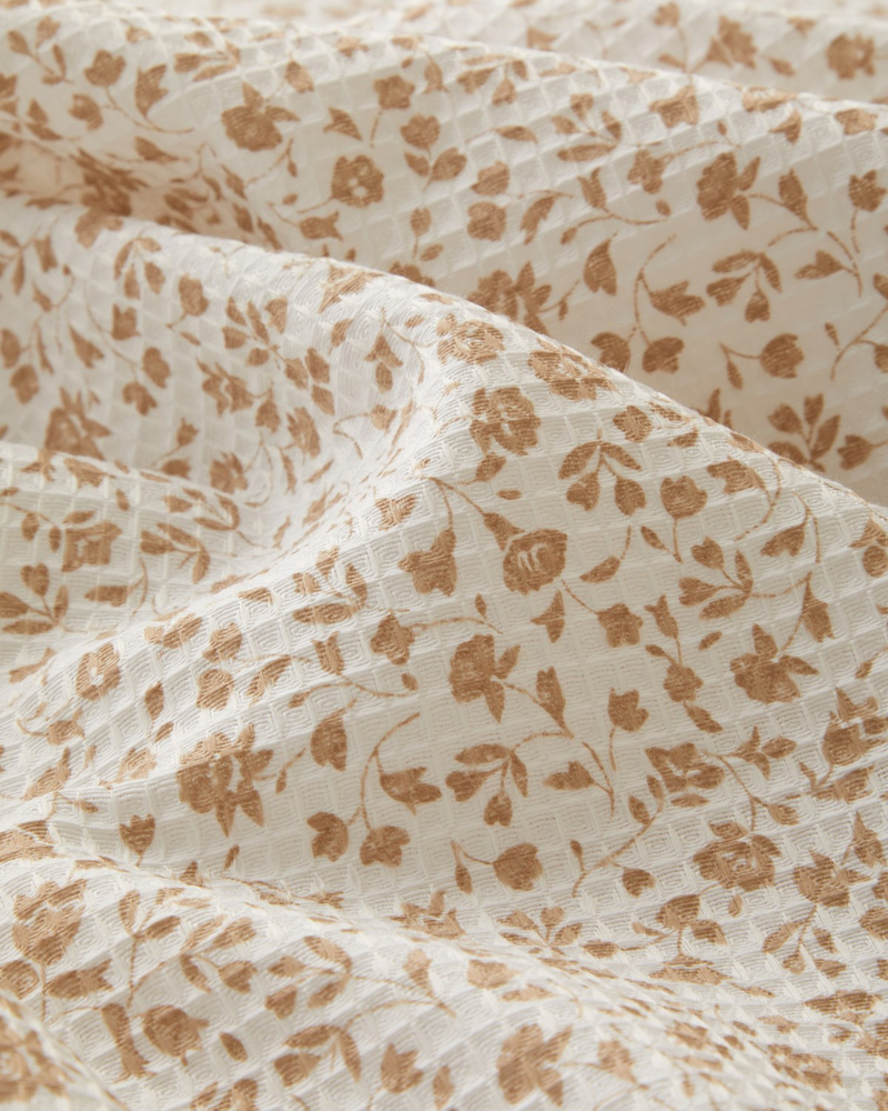 Floral Trail Çift Kişilik Pike 200x220 cm Bej