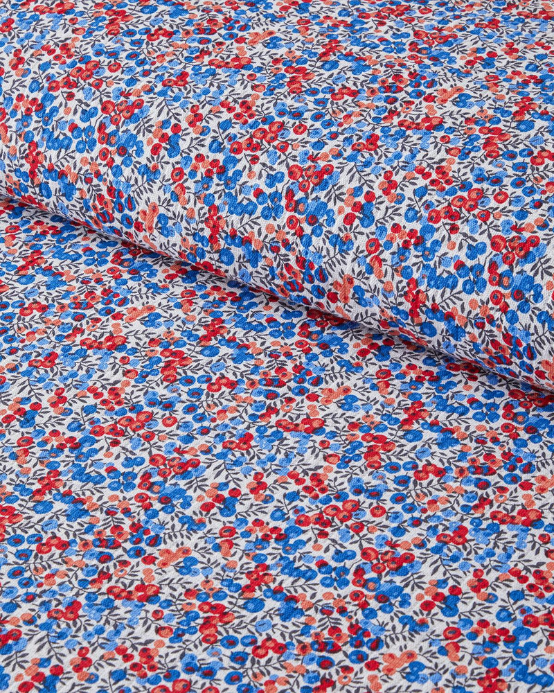 Flower Blast Baskılı Pamuklu Tek Kişilik Pike 150x220 cm Mavi