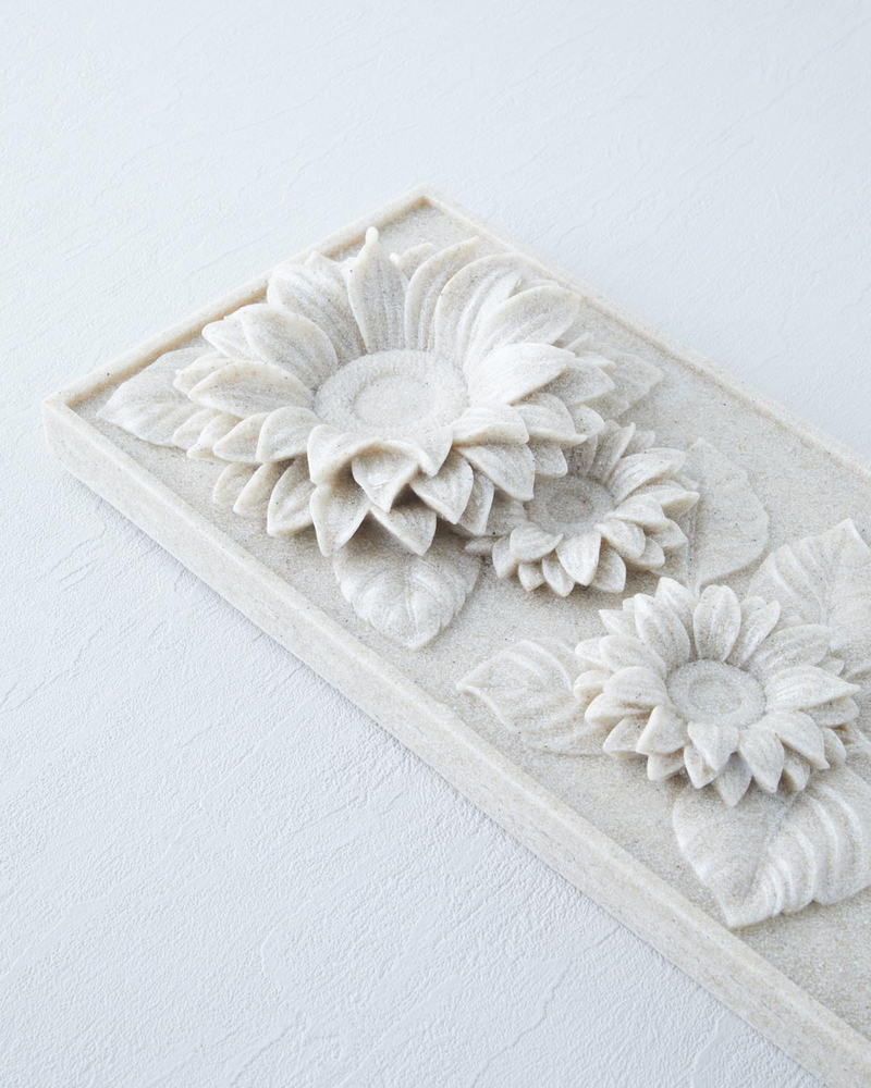Flower Duvar Aksesuarı 17,5x5,5x34,5 cm Bej
