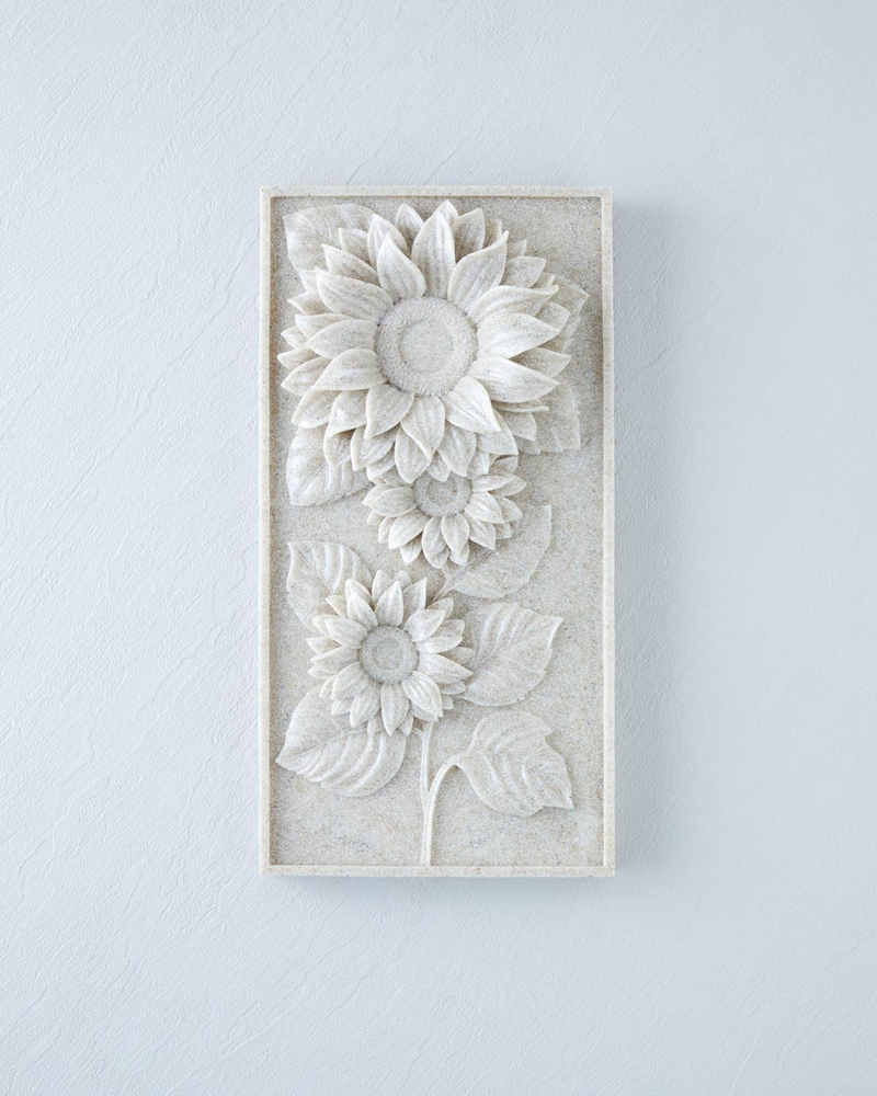 Flower Duvar Aksesuarı 17,5x5,5x34,5 cm Bej