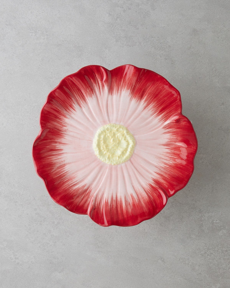 Flowerella Dolomite Kek Standı 26 cm Kırmızı-Pembe