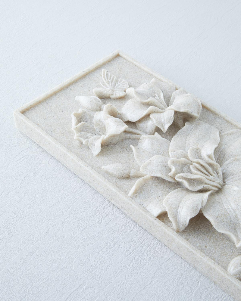 Flowers Duvar Aksesuarı 17,5x5x34,5 cm Bej