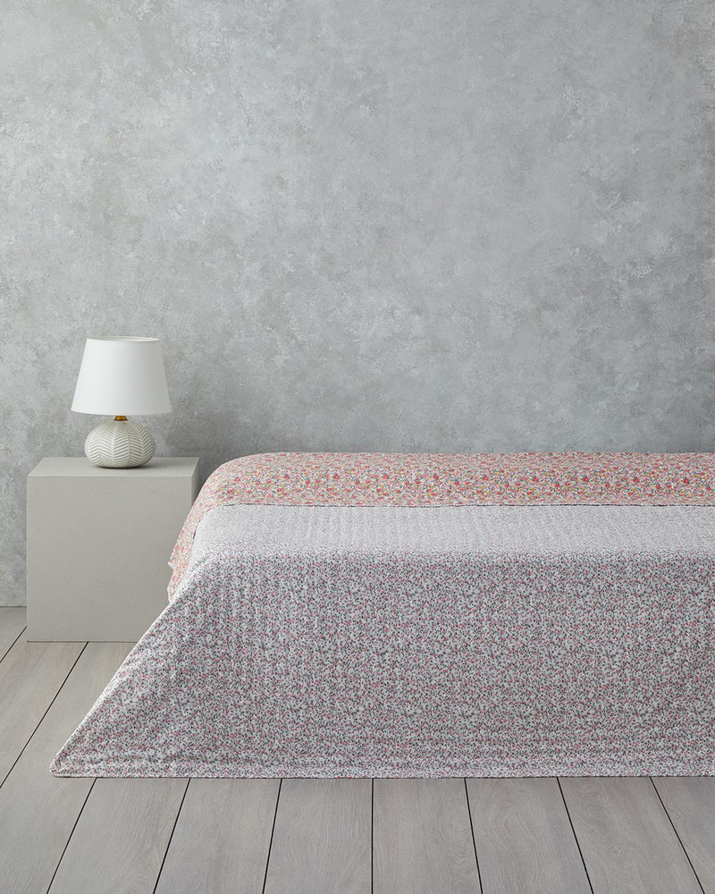 Flowers Melody Tek Kişilik Çok Amaçlı Örtü Pembe
