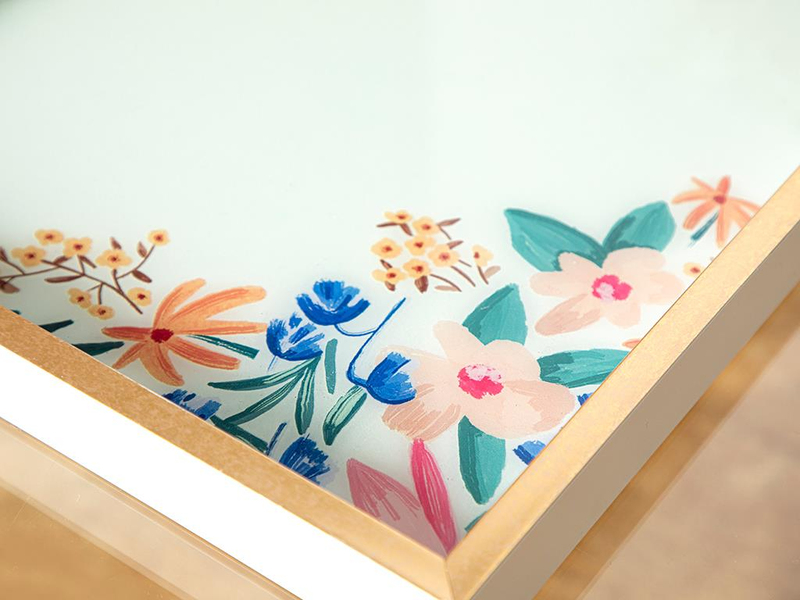 Flowertopia Dekoratif Tepsi Sarı