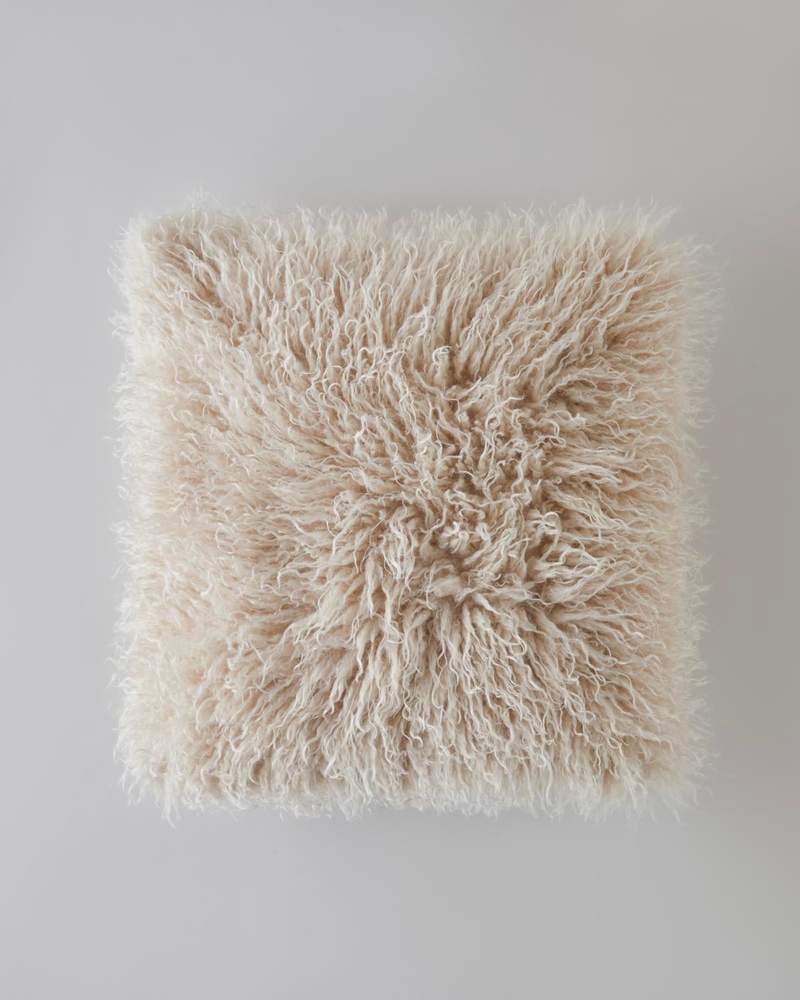 Fluffy Kırlent Kılıfı 45x45 cm Bej