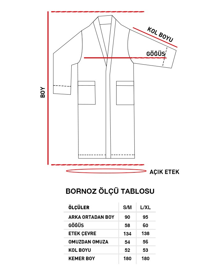 Frame %100 Pamuk Bornoz L-XL Gri