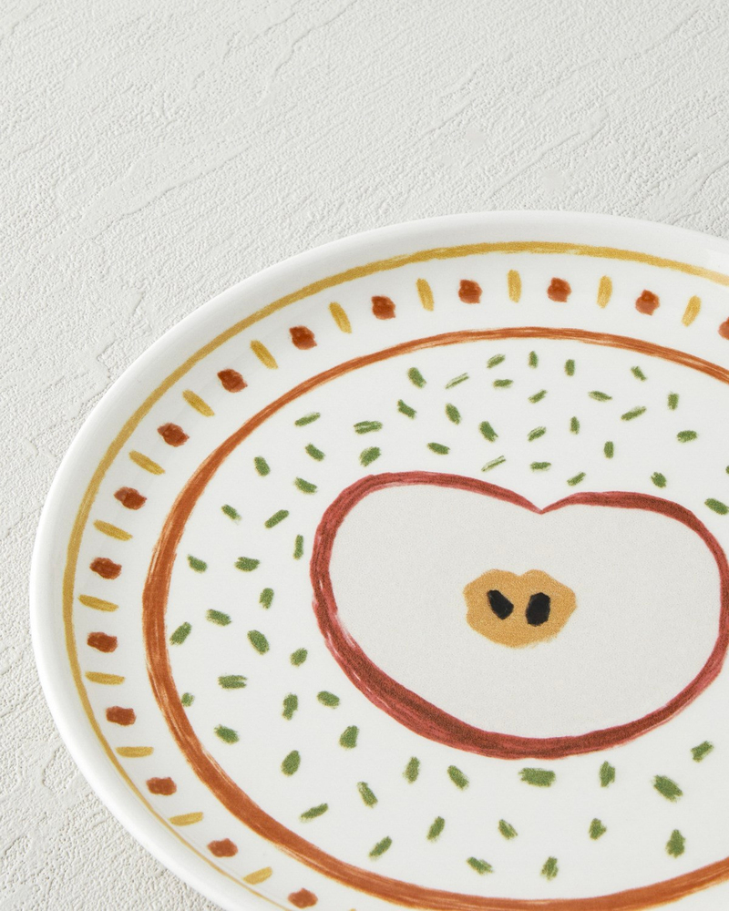 Fruity Seramik 4'lü Pasta Seti 20 cm Renkli