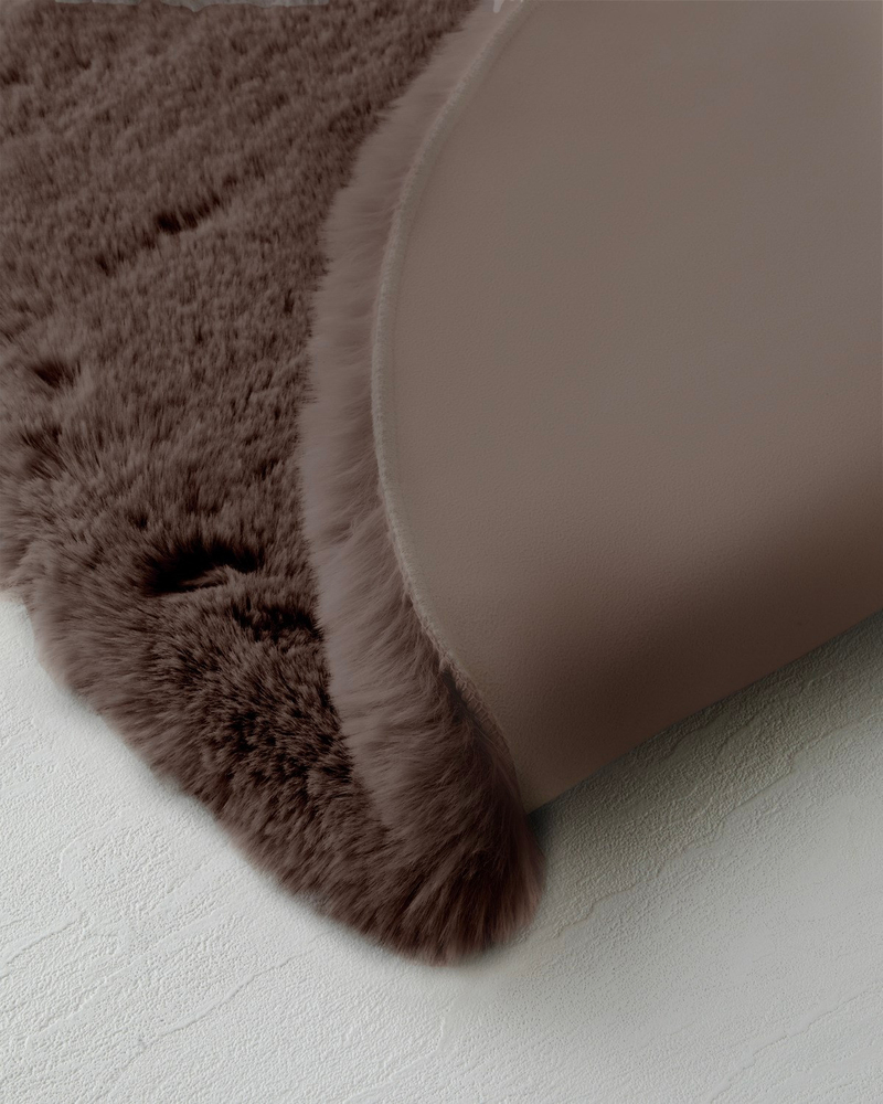 Furry Pelüş Halı 90 cm Acı Kahve