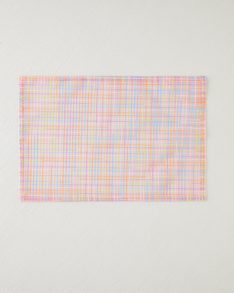 Galaxy Stripes Polyester 4'lü Amerikan Servis 30x45 cm Pembe