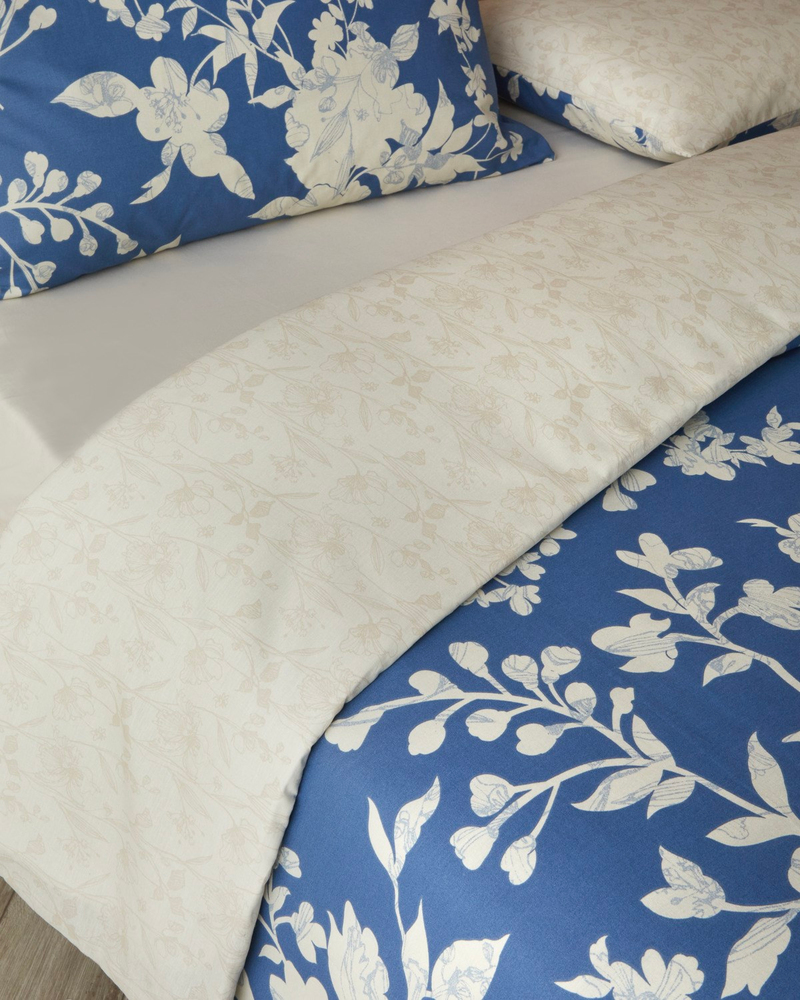 Gardenora Pamuk Tek Kişilik Çarşaflı Nevresim Takımı 160x220 cm Mavi