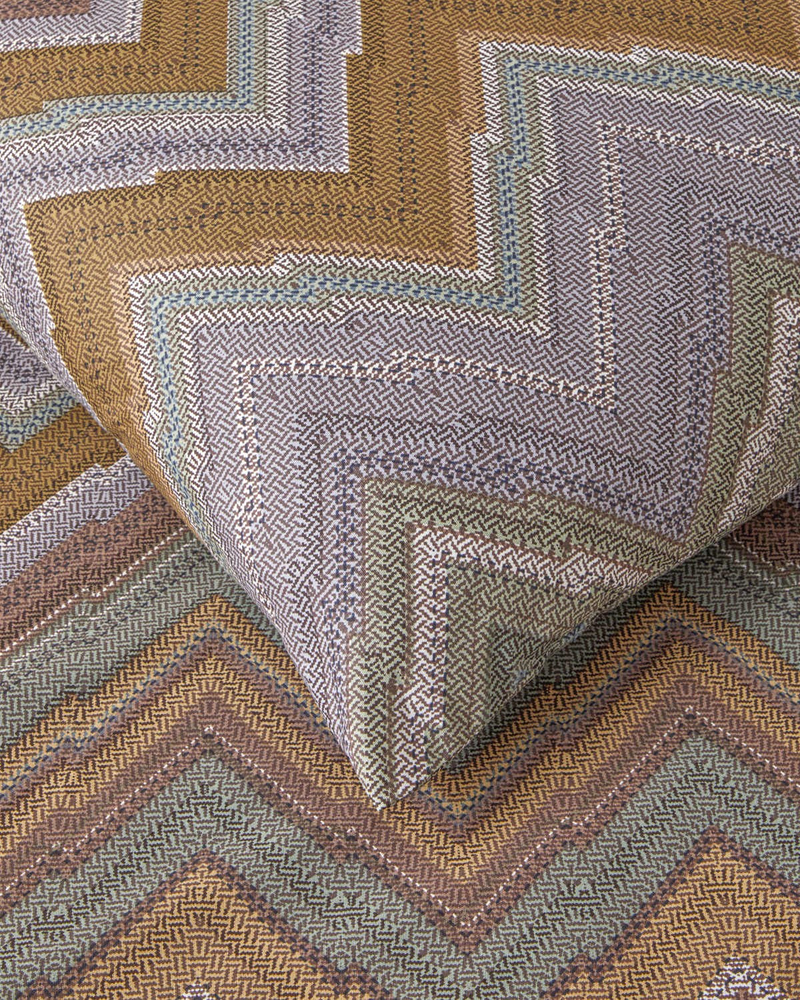 Genesis Çift Kişilik Nevresim Takımı 200x220 cm Haki - Mor