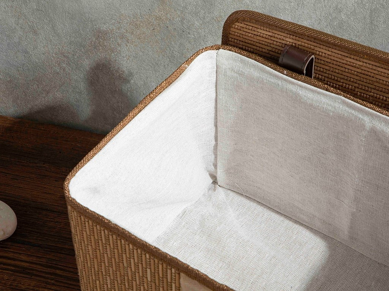 Gina Bambu Saklama Kutusu 36x27x22 cm Açık Kahverengi