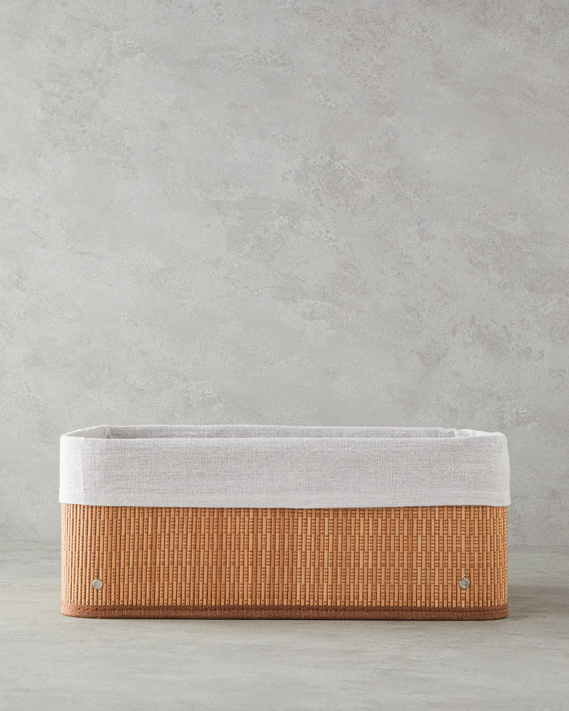 Gina Bambu Sepet 40x30x16 cm Açık Kahverengi