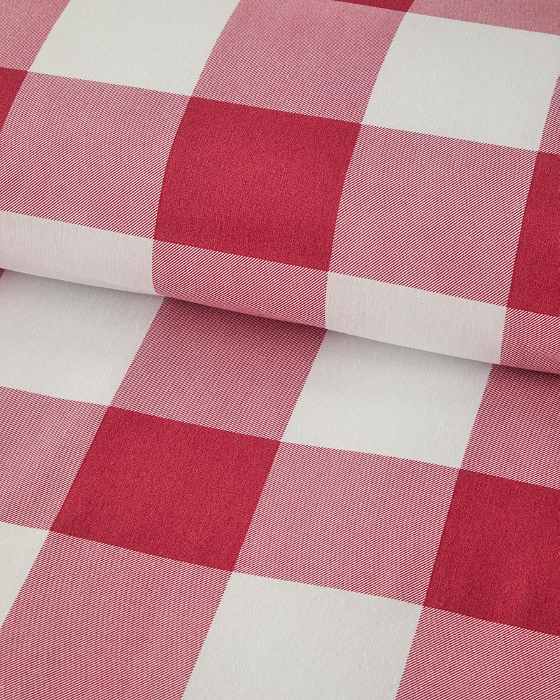 Gingham Çift Kişilik Nevresim Seti Pembe