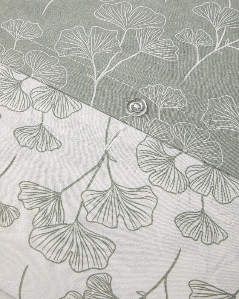 Gingko Çift Kişilik Nevresim Takımı 200x220 cm Gri