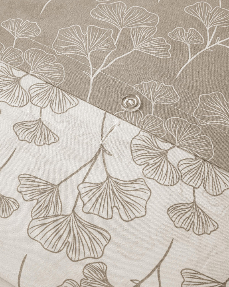 Gingko Çift Kişilik Nevresim Takımı 200x220 cm Bej