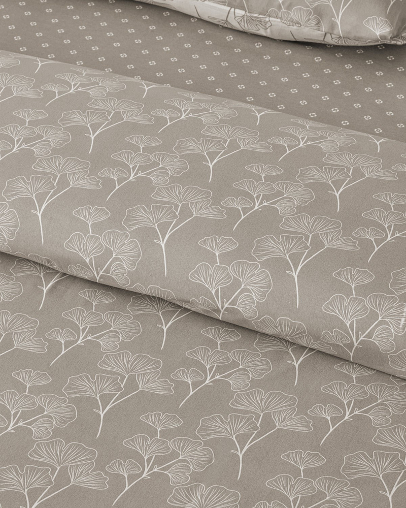 Gingko Çift Kişilik Nevresim Takımı 200x220 cm Bej