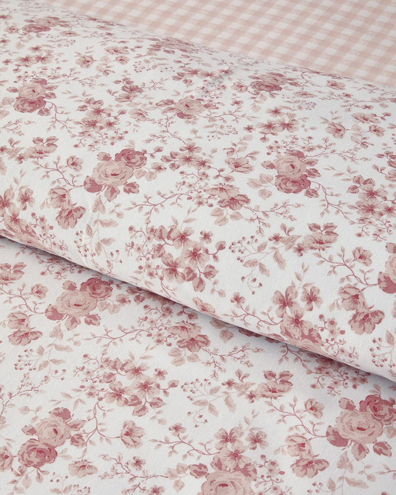 Glam Rose Tek Kişilik Nevresim Takımı Pembe