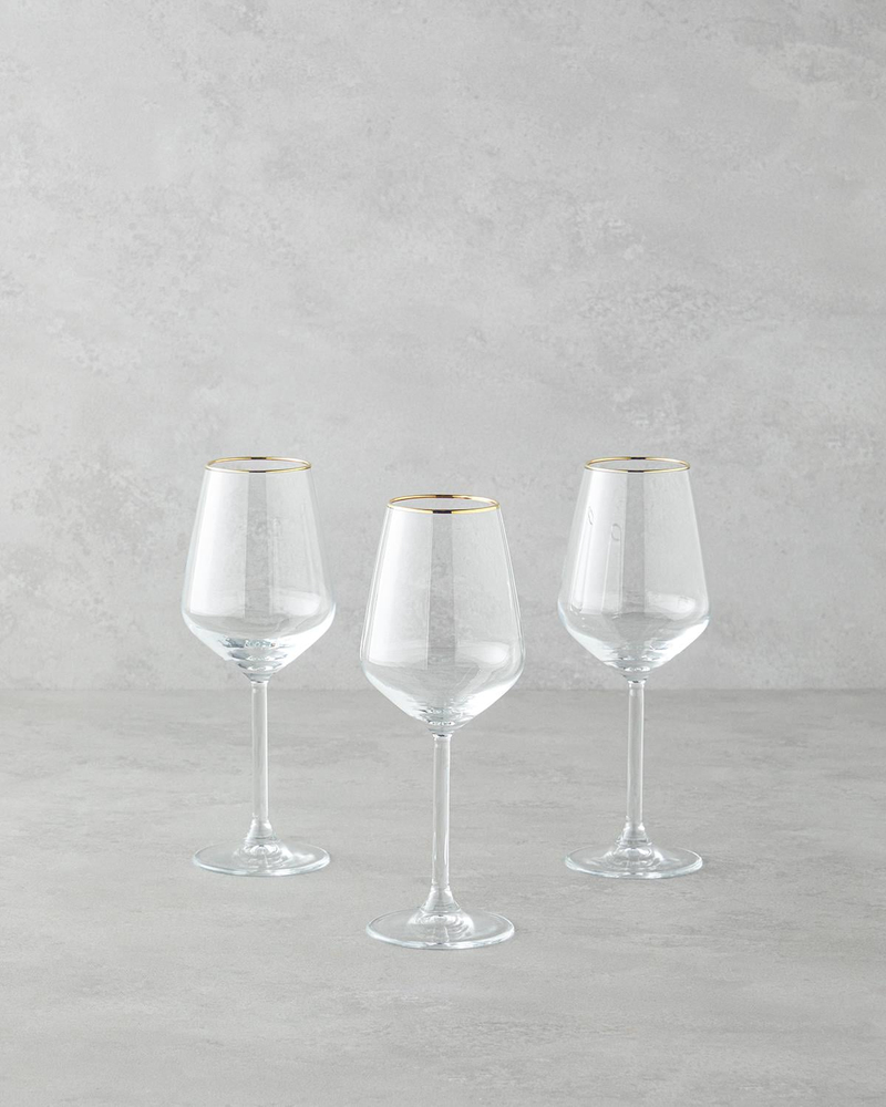 Gleam Cam 3'lü Kadeh 350 ml Gold