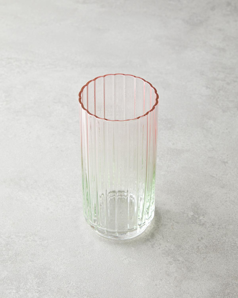 Glimmer Cam 2'li Bardak 400 ml Pembe - Yeşil