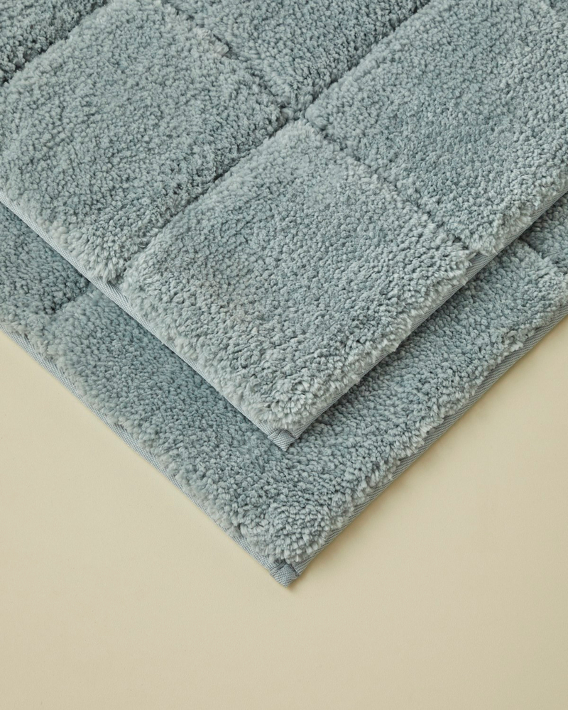 Glintar Kaydırmaz Taban Banyo Paspası Seti 60x90 + 40x60 cm Gri