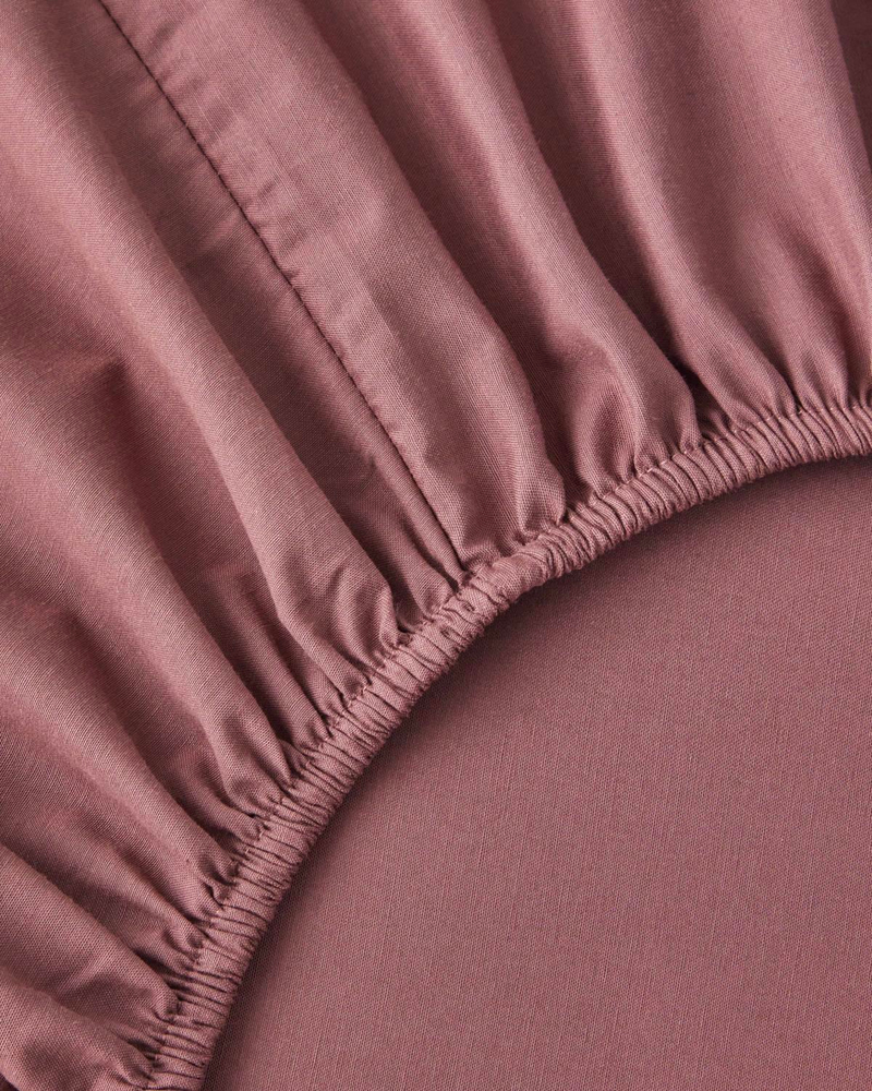 Glossy Kolay Ütülenir Perkal Çift Kişilik Nevresim Takımı 200x220 cm Sisli Mürdüm