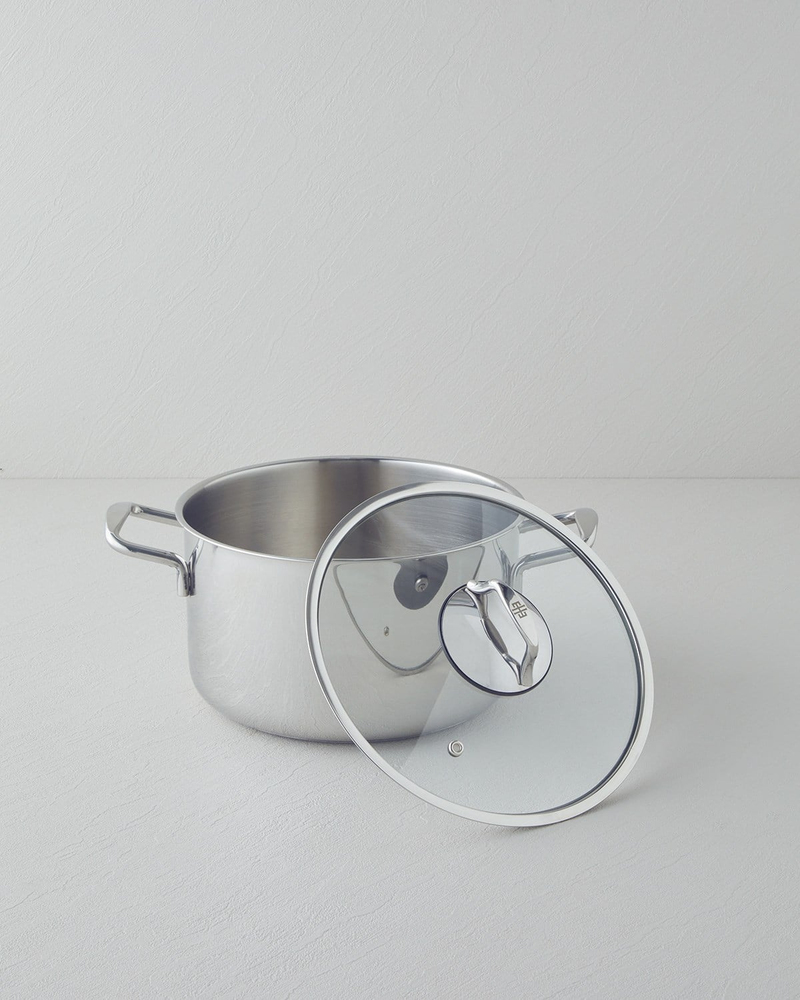Glow Çelik Derin Tencere 24x14 cm Silver