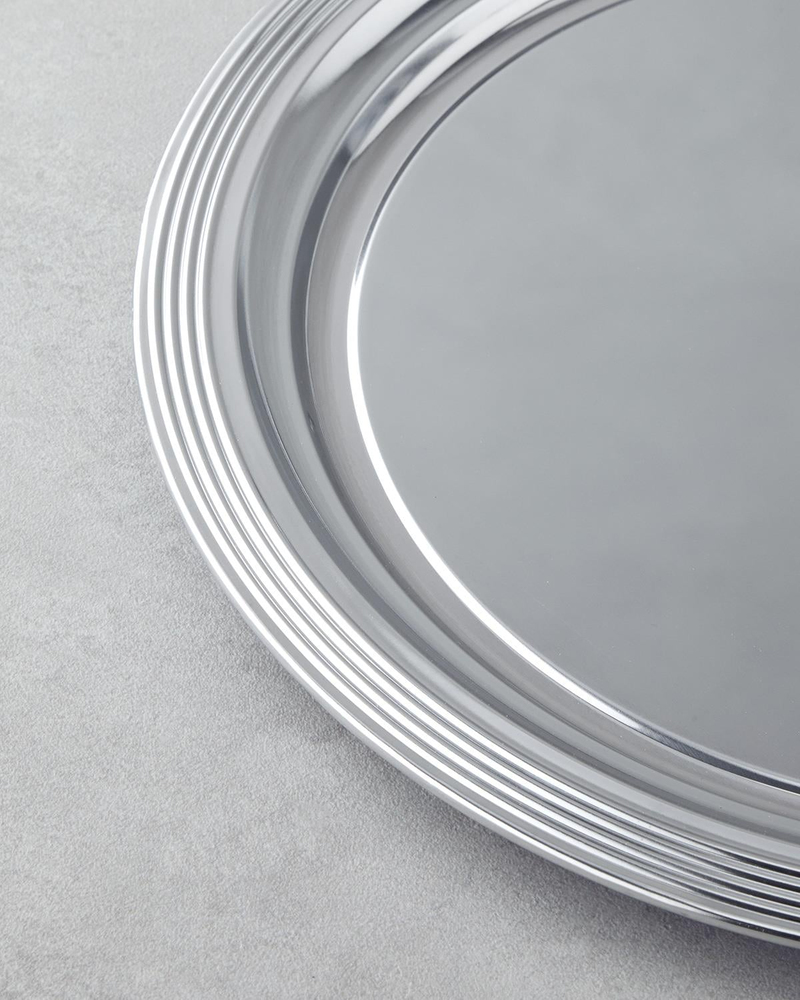 Glow Metal Tepsi 35 cm Silver