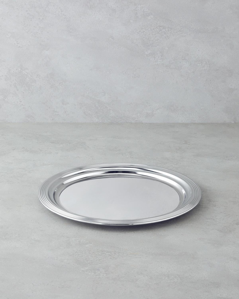 Glow Metal Tepsi 35 cm Silver