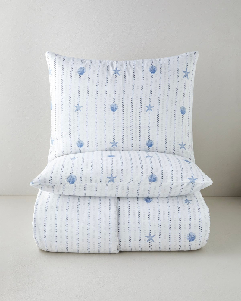 Glow Shell Kolay Ütülenir Çift Kişilik Nevresim Seti 200x220 cm Açık Mavi