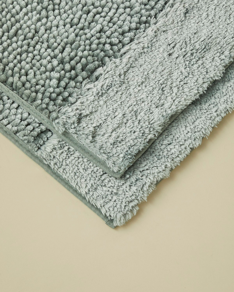 Glowli Kaydırmaz Taban Banyo Paspası Seti 60x90 + 40x60 cm Yeşil