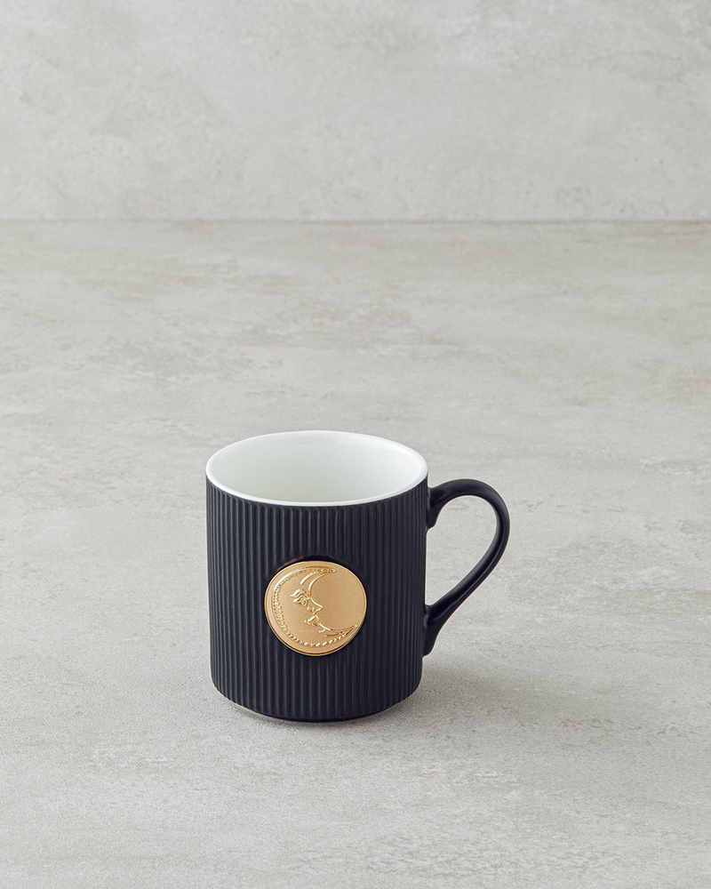 Goldie Moon New Bone China Kupa 370 ml Siyah-Gold