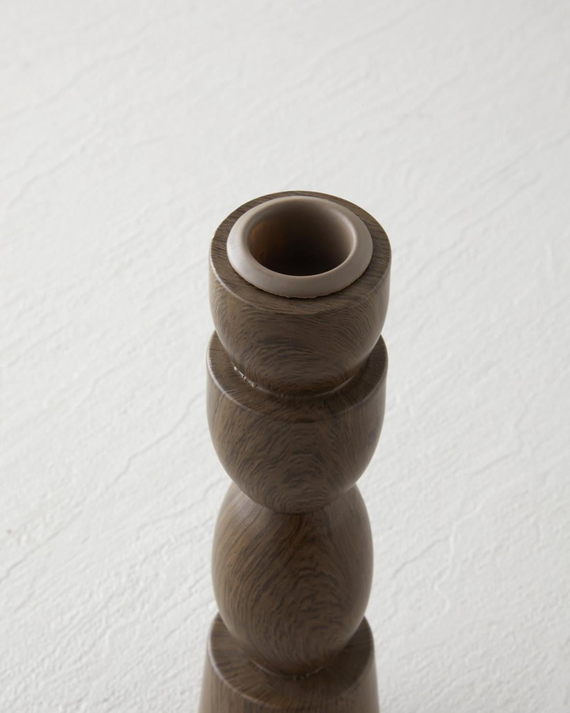 Grace Şamdan 20,5 cm Koyu Kahverengi